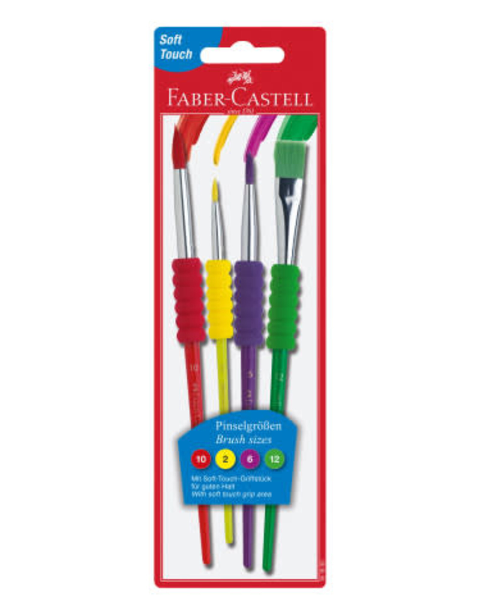 Feber-Castell 4 Pack Soft Grip Brushes