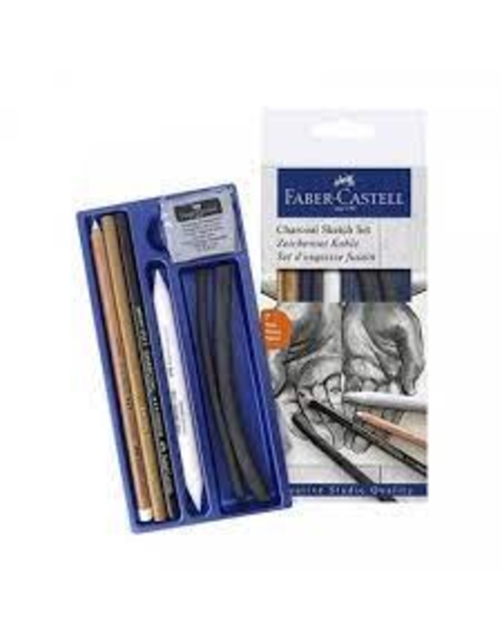Faber-Castell Box - 7ct Charcoal Sketch Set (2 Charcoal pencils,