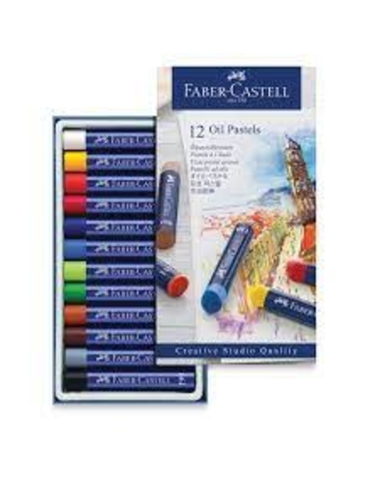 Faber-Castell Oil Pastel Crayon Cardboard box - 12ct