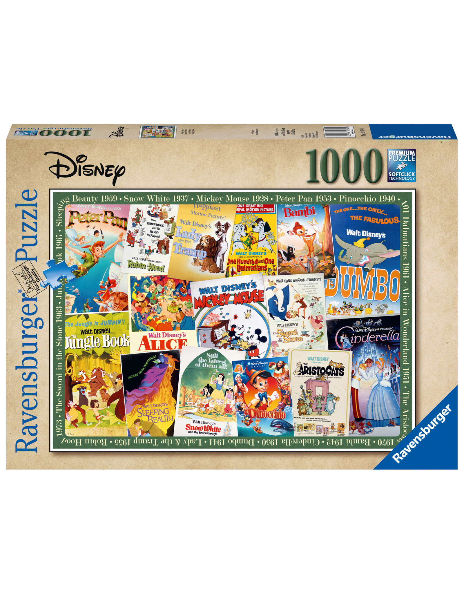 Disney Vintage Movie Posters 1000 pc Puzzle