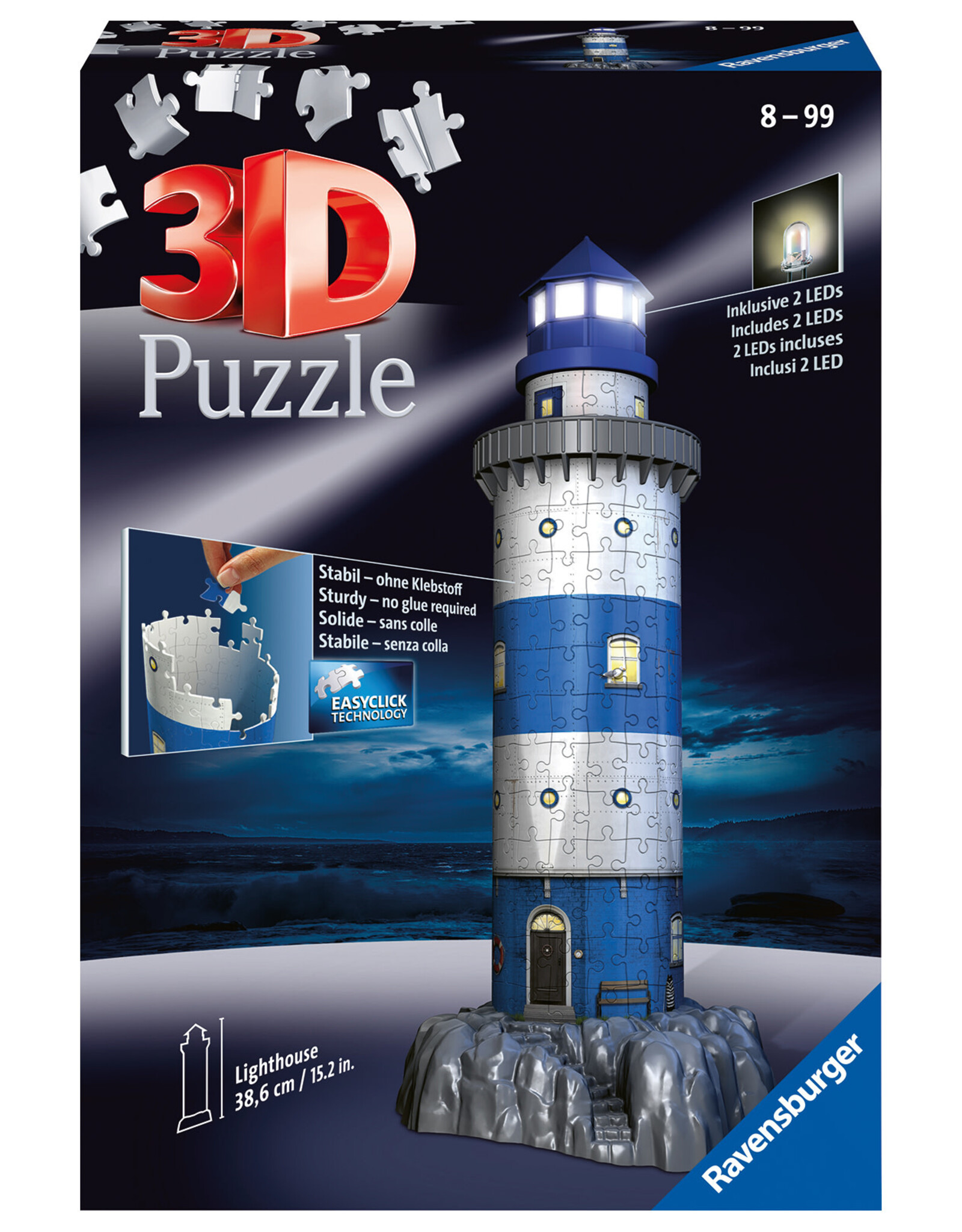 Lighthouse - Night Edition 3D 216 pc 3D Puzzle