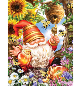 Gnome Worries Bee Happy 500 Piece Jigsaw Puzzle