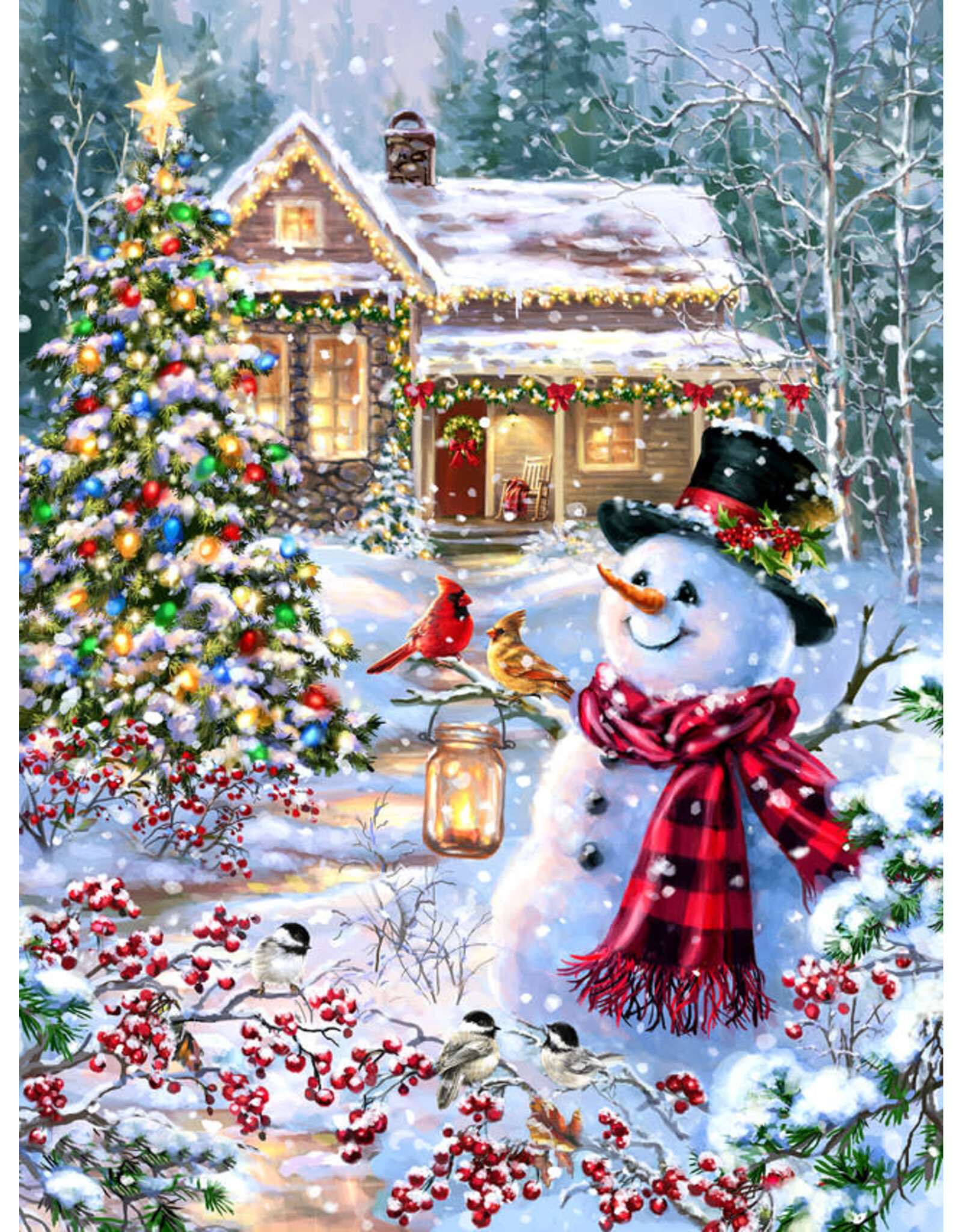 Cottage in the Snow 1000 Piece Jigsaw Puzzle