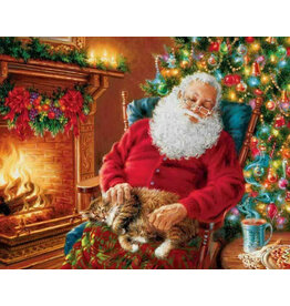 Santa's Cat Nap 1000 Piece Jigsaw Puzzle