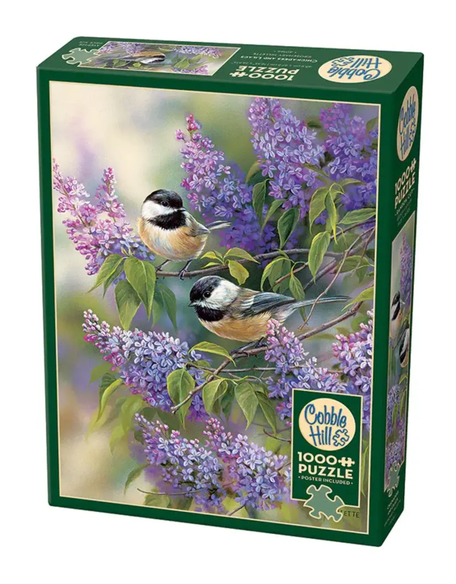 Chickadees and Lilacs 1000pc