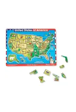 U.S.A. Map Wooden Puzzle - 45 Pieces
