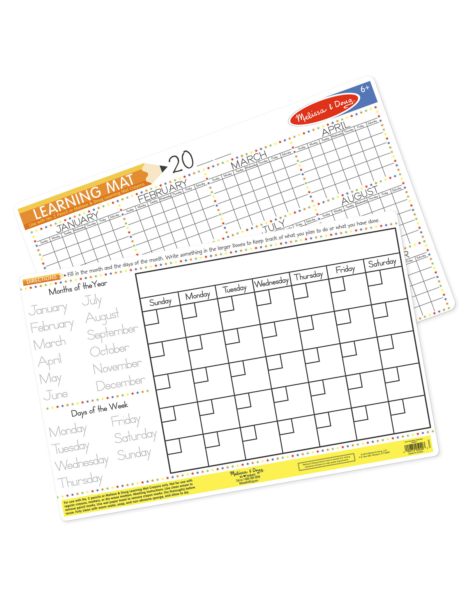 Calendar Learning Mat (Bundle of 6)