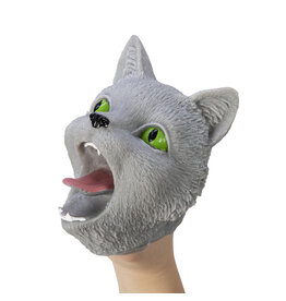 Cat Hand Puppet Gray