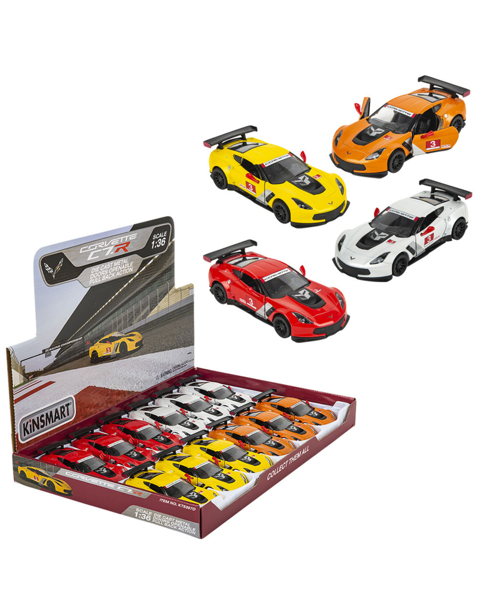 5" 2016 Corvette  CR7 .R Race Car