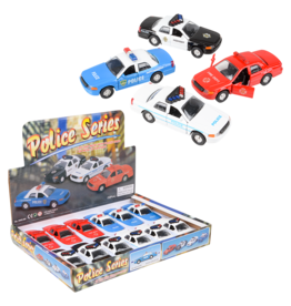 5' Diecast Pull Back Patrol Cars