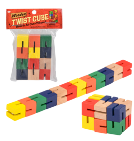 6" Wooden Twist Cube