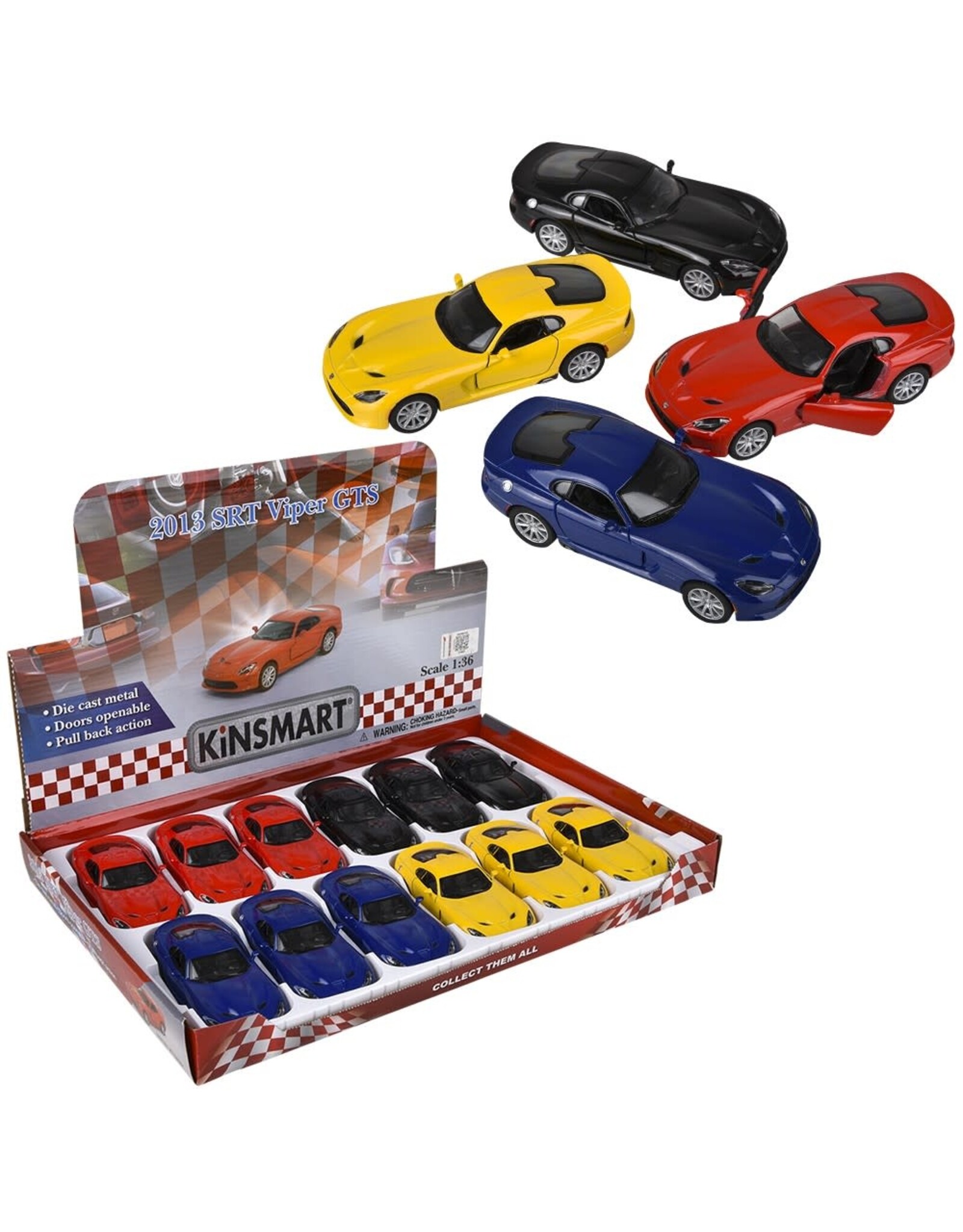 5" Diecast Pull Back Viper GTS