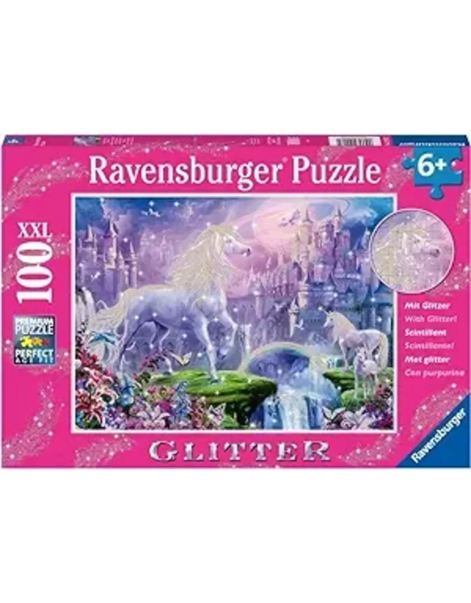 Unicorn Kingdom 100 pc Glitter Puzzle