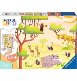 Puzzle & Play: Safari Time 2x24 pc