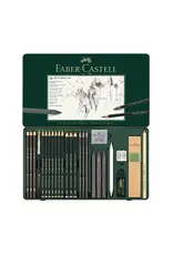 Faber-Castell Pitt Graphite Metal Tin - 26ct - Graphite Set - Assorted pieces