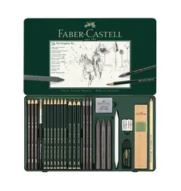Faber-Castell Pitt Graphite Metal Tin - 26ct - Graphite Set - Assorted pieces
