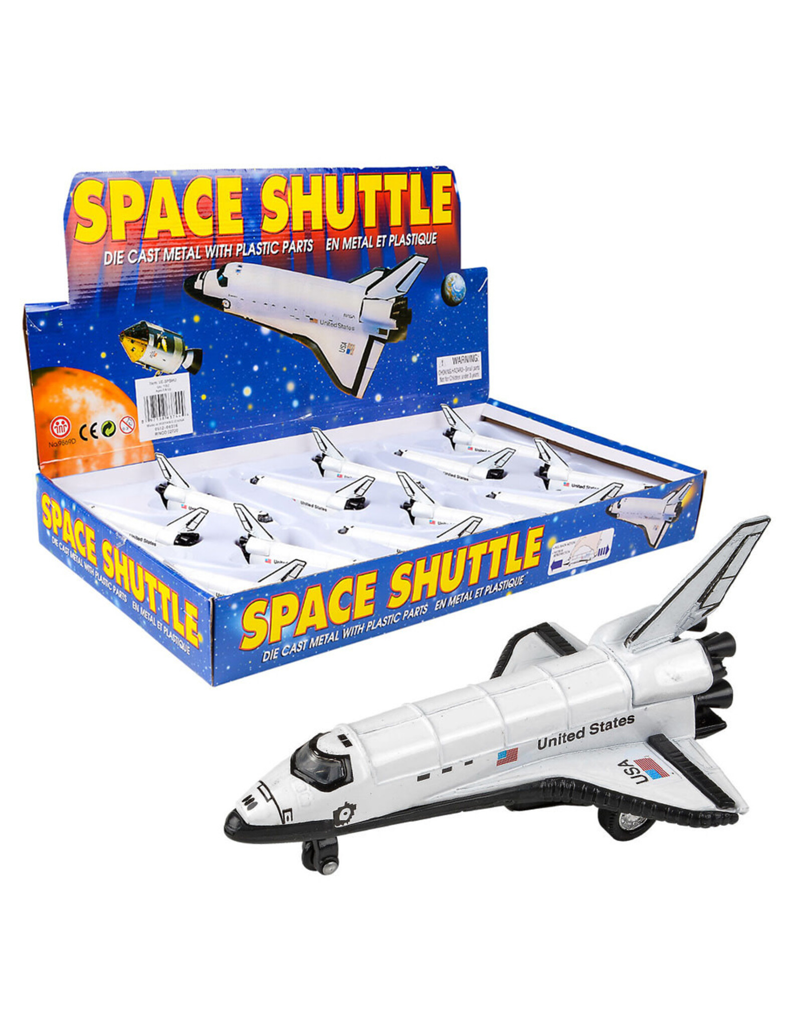 5" Diecast Pull Back Space Shuttle