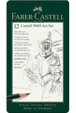 Faber-Castell Castell 9000 Graphite Pencils Metal Tin -12ct