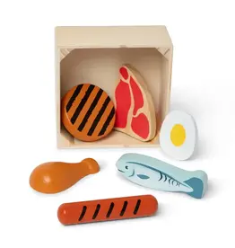 Wooden Food Groups Play Set - Protein