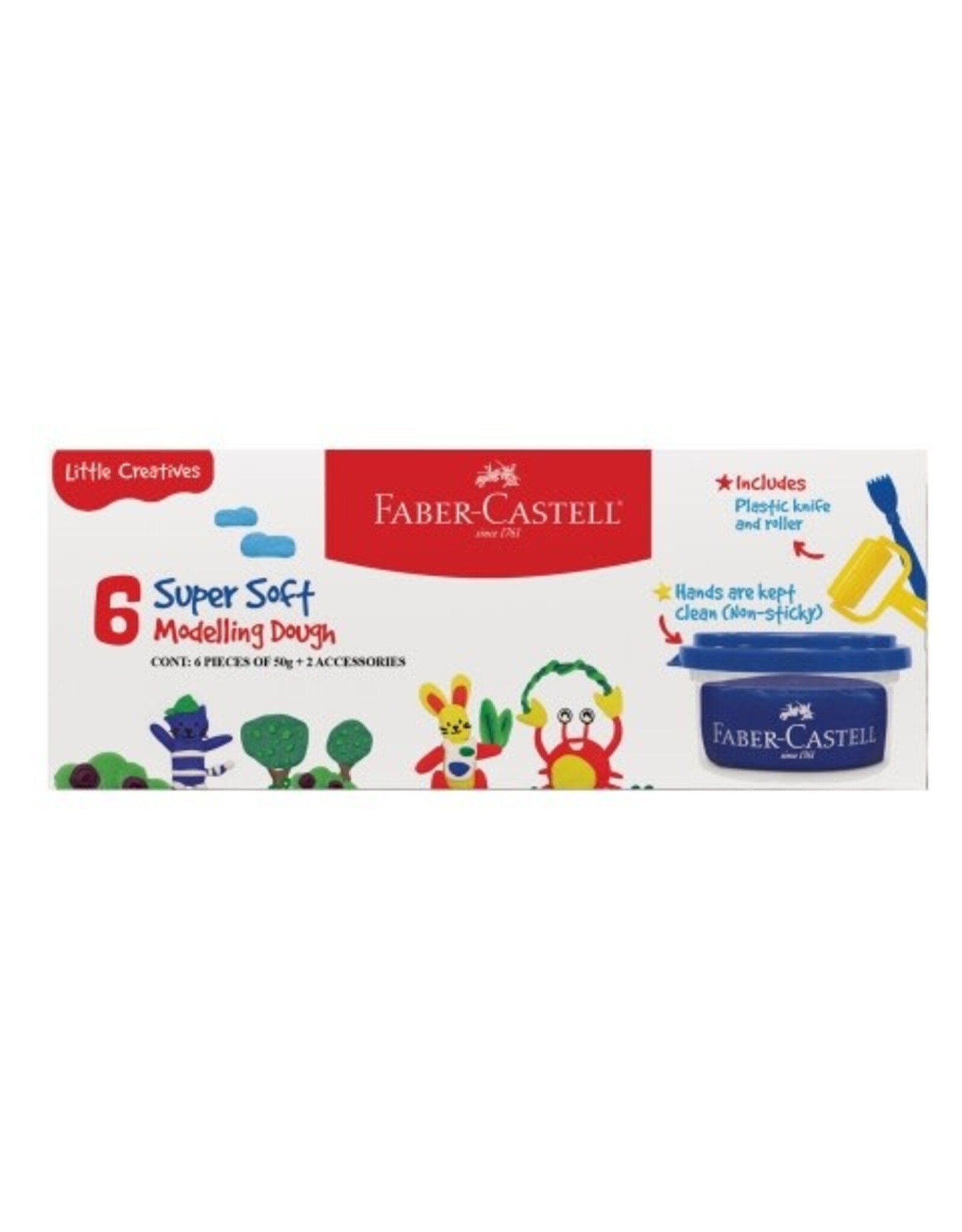Faber-Castell Little Creatives Modelling Dough 50 gm set Of 6
