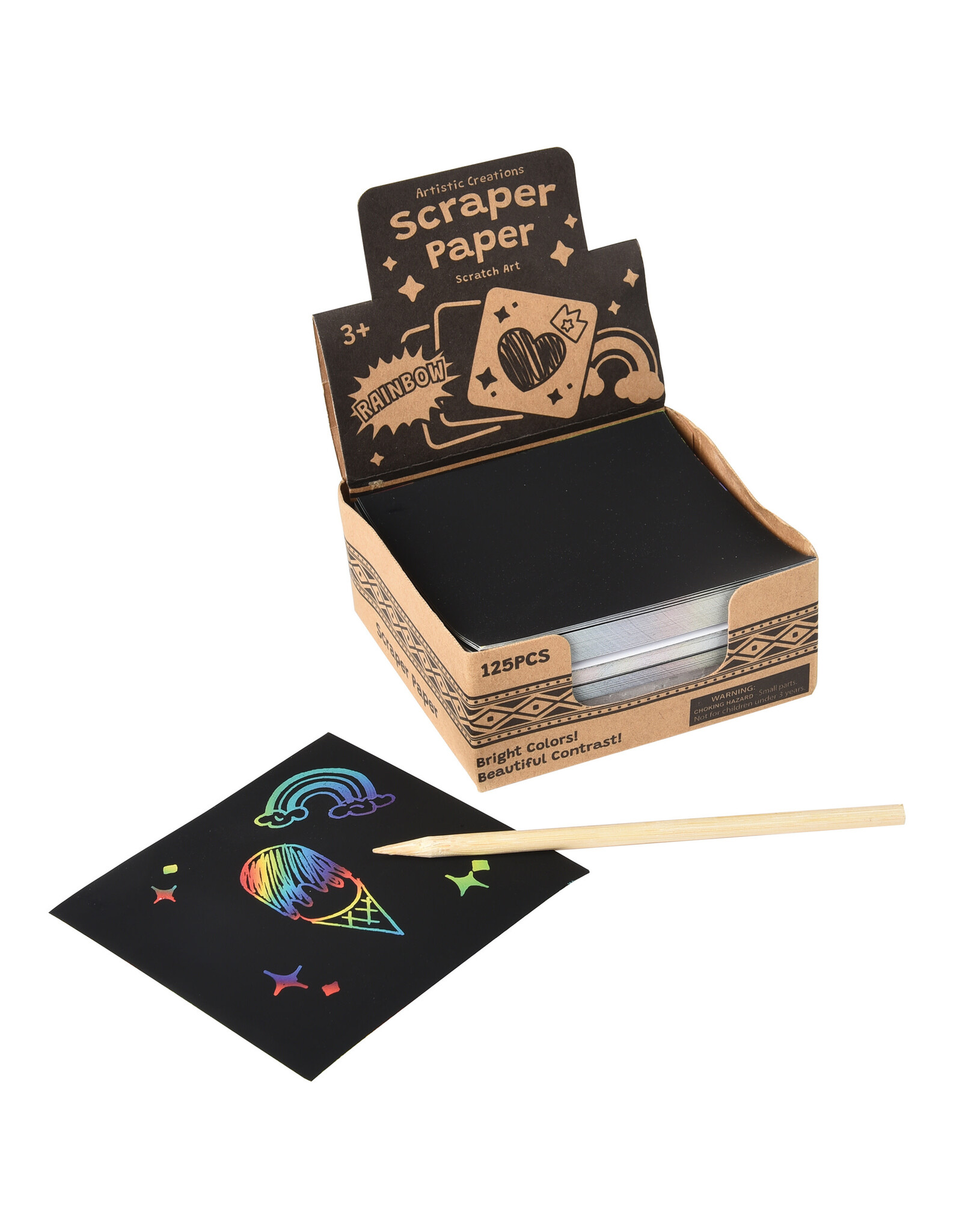 Rainbow Scraper Paper