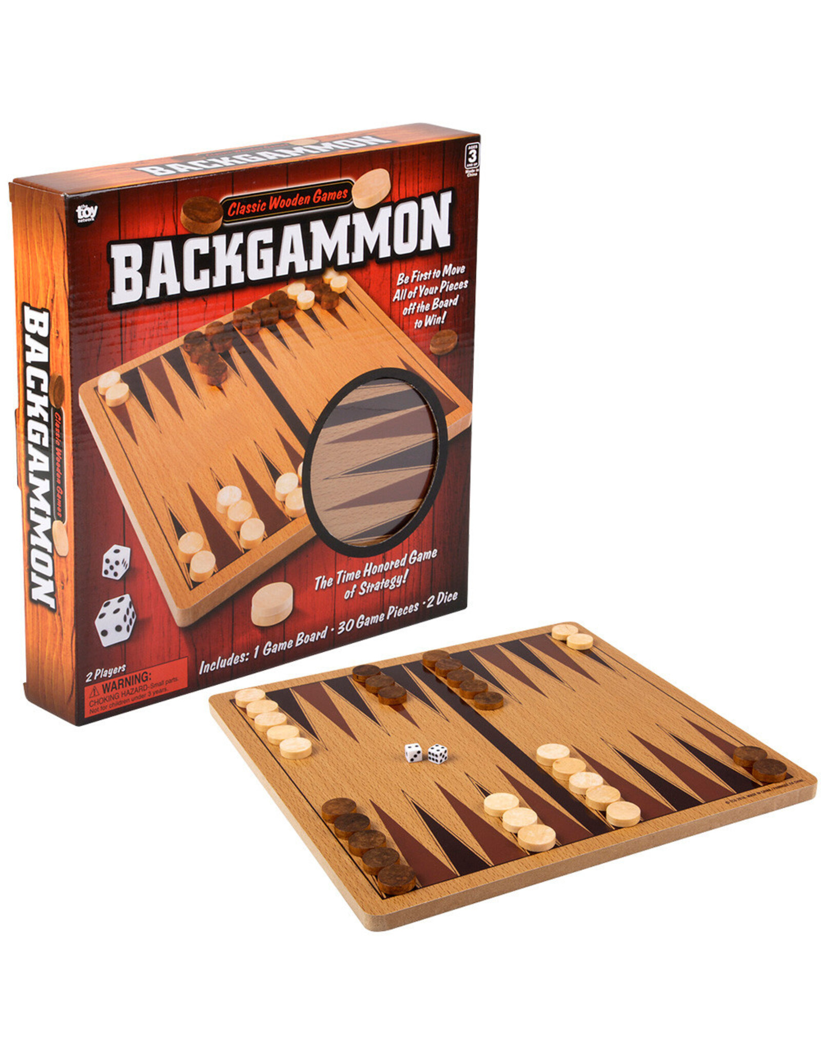 10" Wooden Backgammon