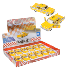 5' Diecast Pull Back Chevrolet Bel Air Taxi
