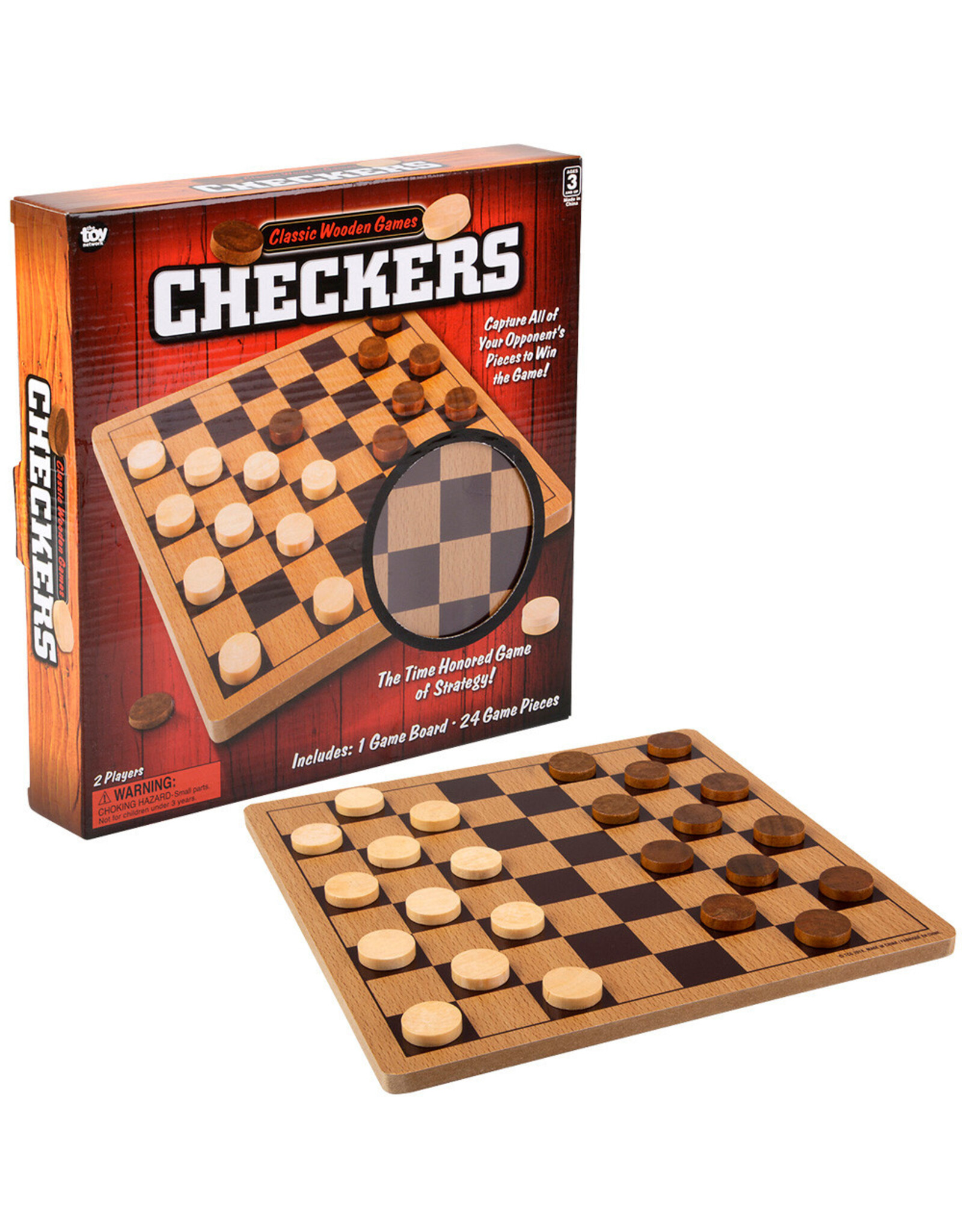 10" Wooden Checkers