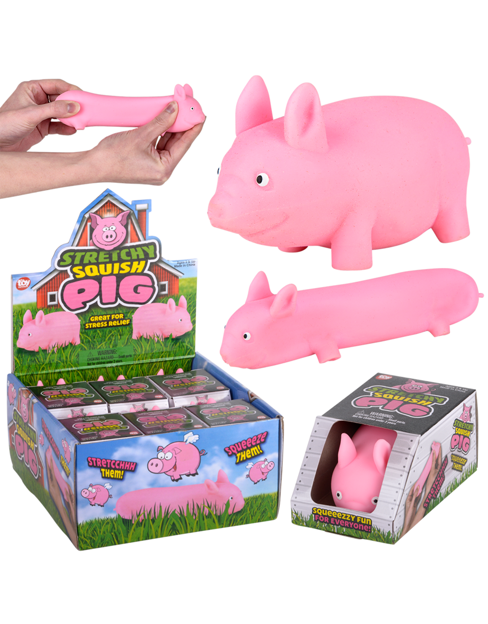 4" Stretchy Squish Pig (12Pcs/Unit)