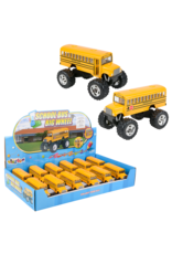 5' Diecast Pull Back Big Wheel School Bus