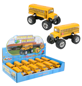 5' Diecast Pull Back Big Wheel School Bus