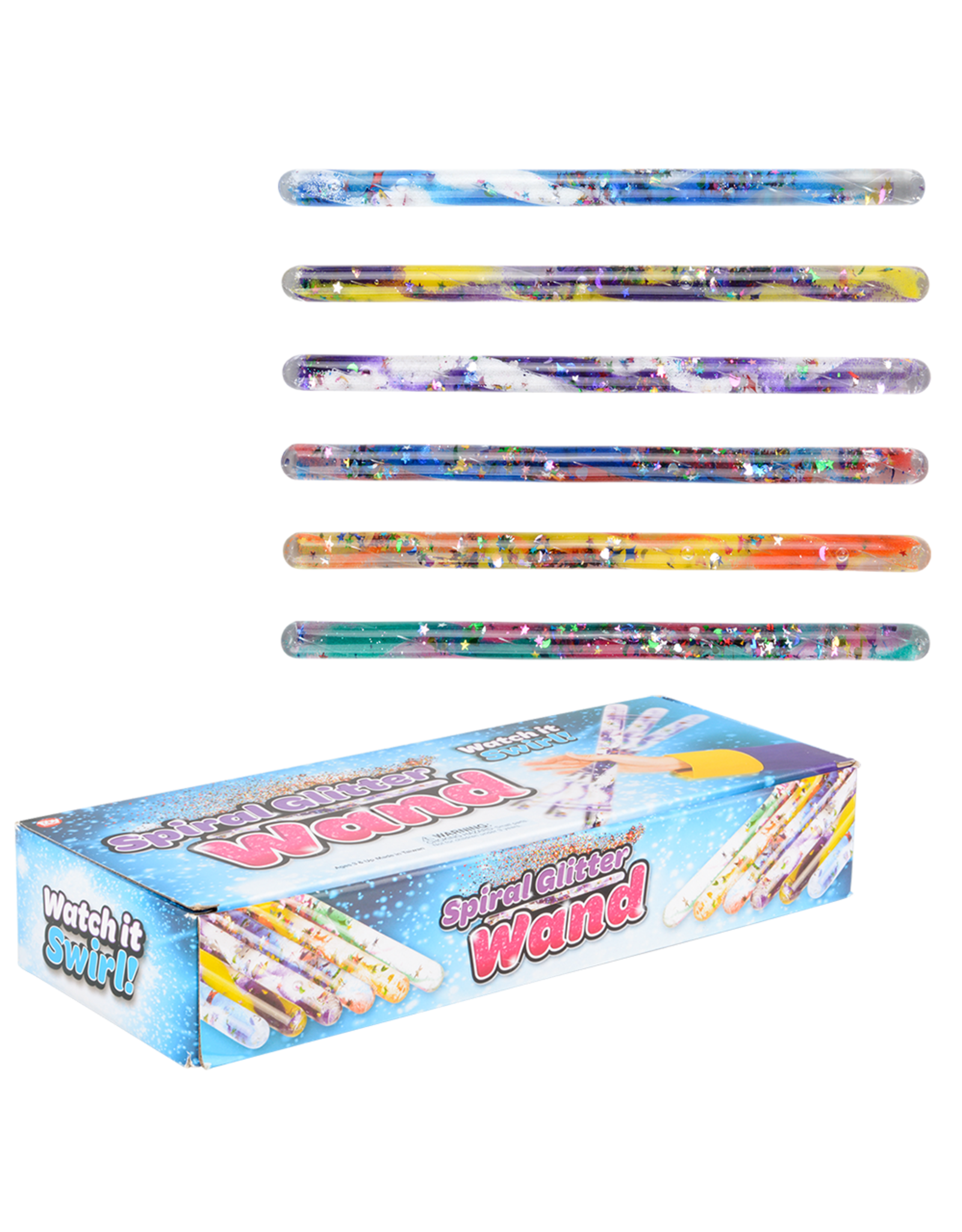 12" Jumbo Spiral Glitter Wand