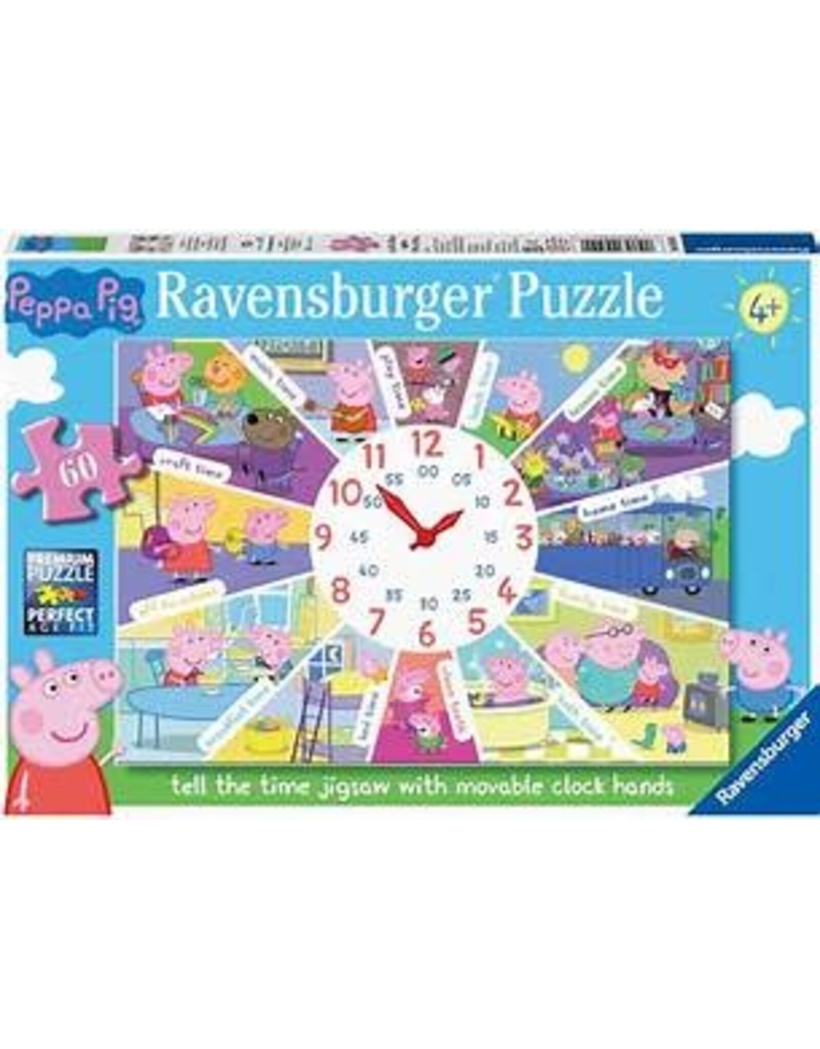 Peppa Pig Tell the Time 60 Pc Puzzle