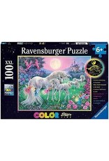 Unicorns in the Moonlight 100 Pc Puzzle (glow)