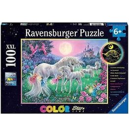 Unicorns in the Moonlight 100 Pc Puzzle (glow)