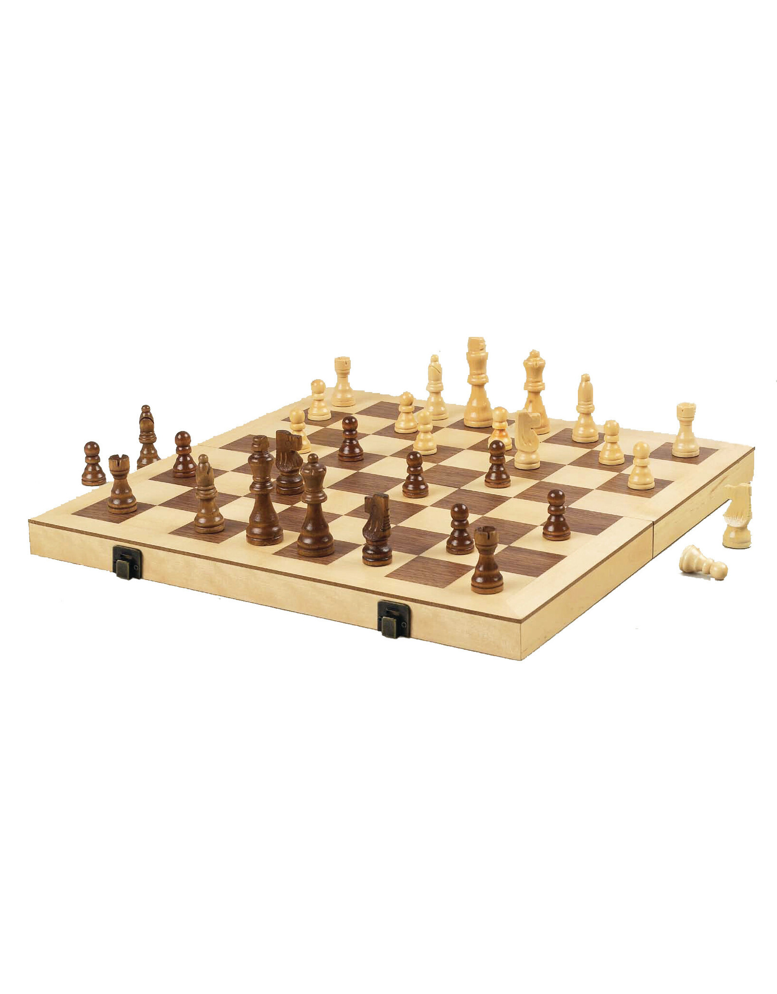 16" WOOD FOLDING CHESS SET