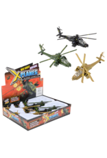 8"Diecast Pullback Apache Helicopter