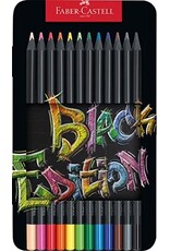 Faber-Castell Black Edition Colored Pencils 12ct Tin