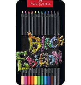 Faber-Castell Black Edition Colored Pencils 12ct Tin
