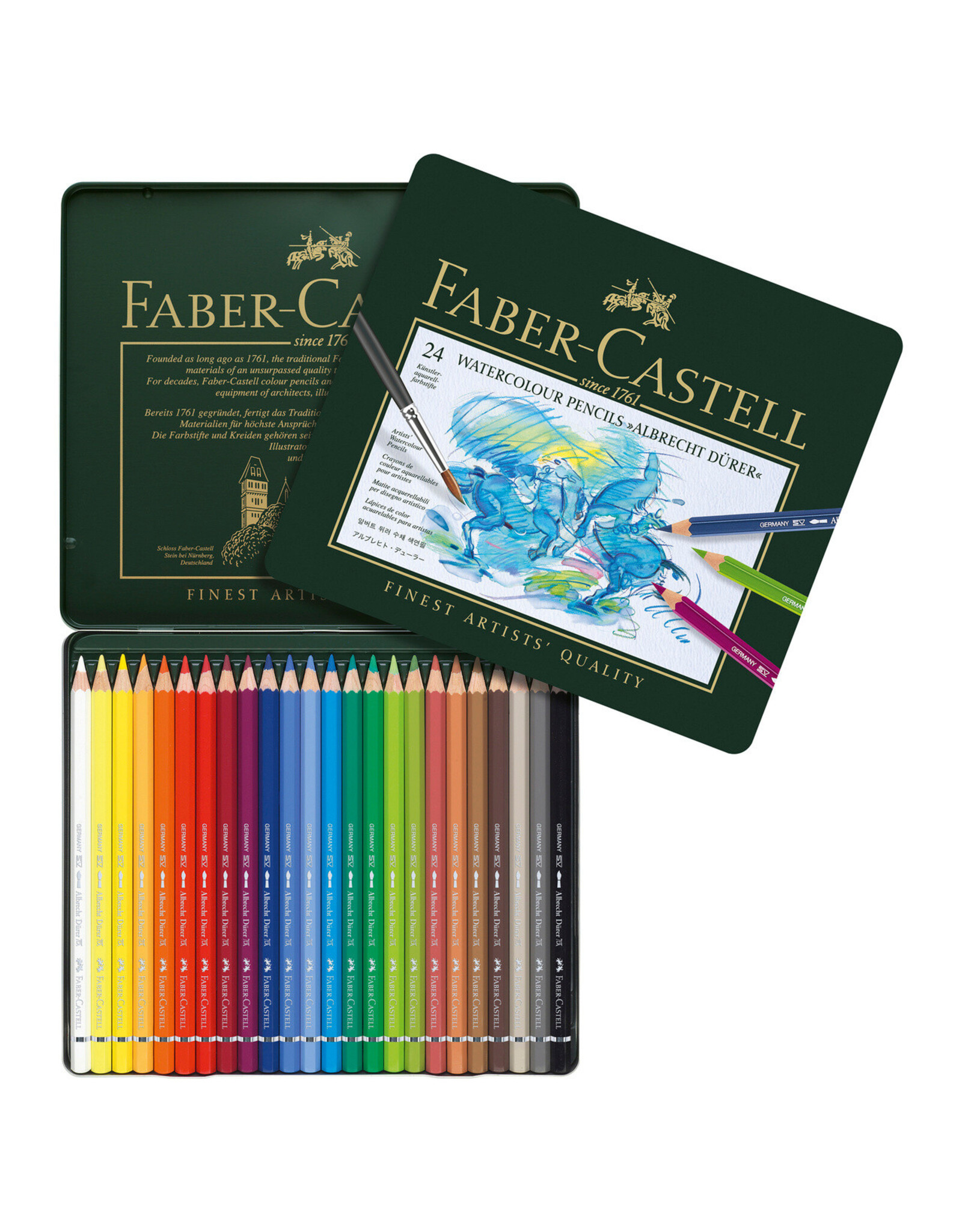 Faber-Castell Albrecht Durer Watercolor Pencils Metal Tin 24ct.