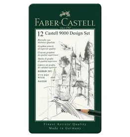 Castell 9000 Graphite Pencils Metal Tin 12 ct