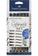 Faber-Castell Pitt Artist Pen Calligraphy Art 6 ct Blistercard