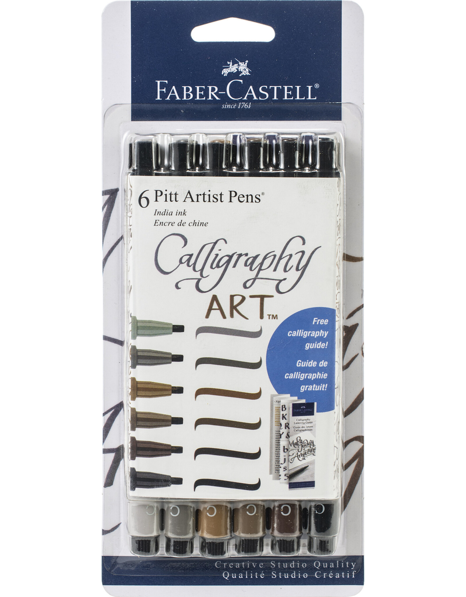 Faber-Castell Pitt Artist Pen Calligraphy Art 6 ct Blistercard