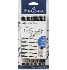 Faber-Castell Pitt Artist Pen Calligraphy Art 6 ct Blistercard