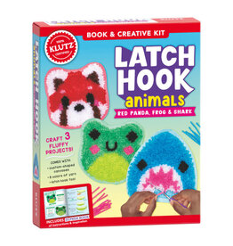 Latch Hook Animals: Red Panda, Frog, and Shark