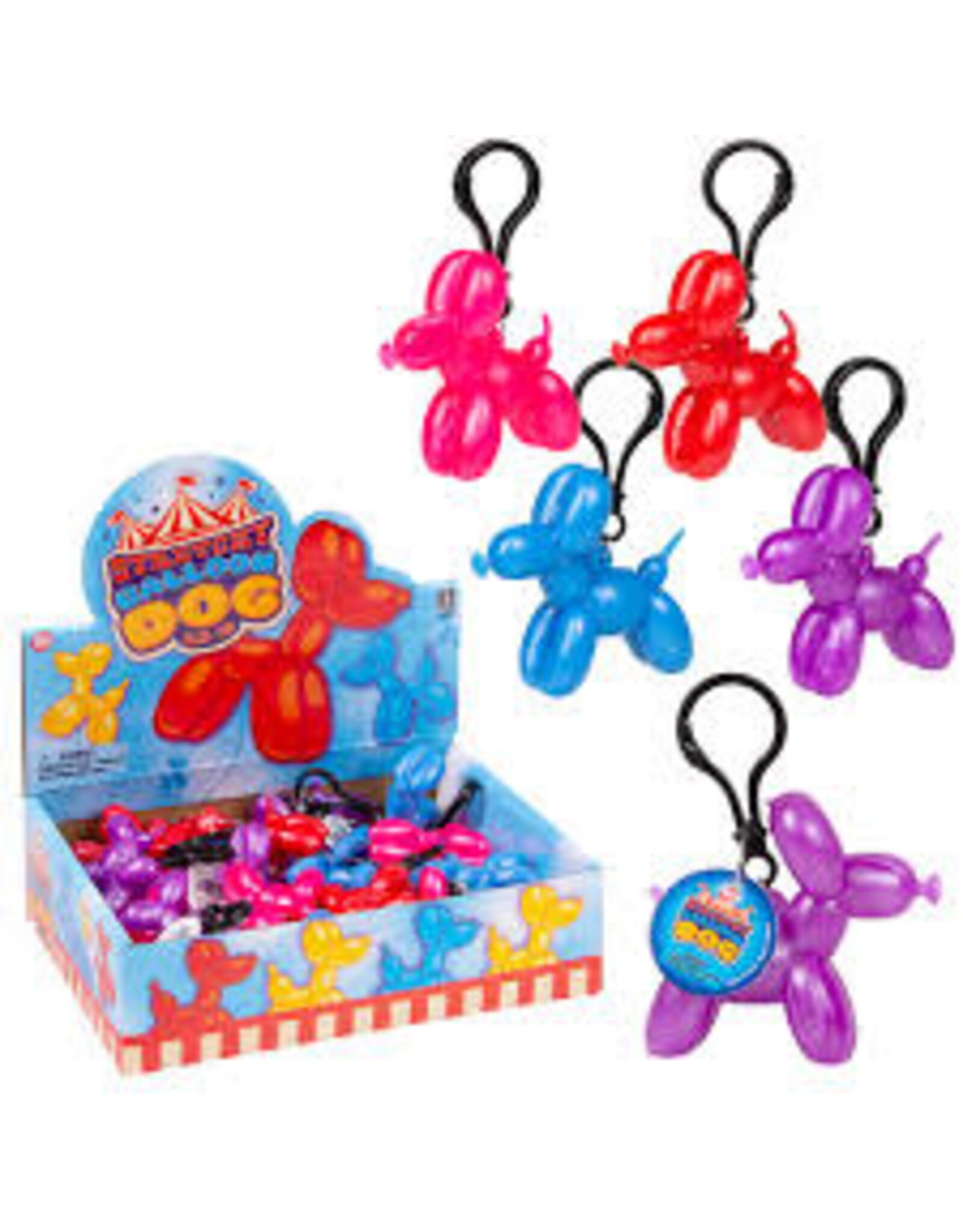 2.4"  Stretchy Balloon Dog Clip On