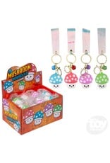 2" Mushroom Charm Wristlet Backpack Keyring