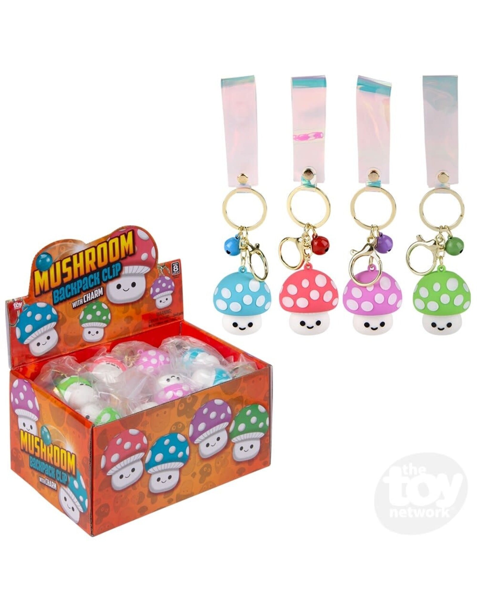 2" Mushroom Charm Wristlet Backpack Keyring