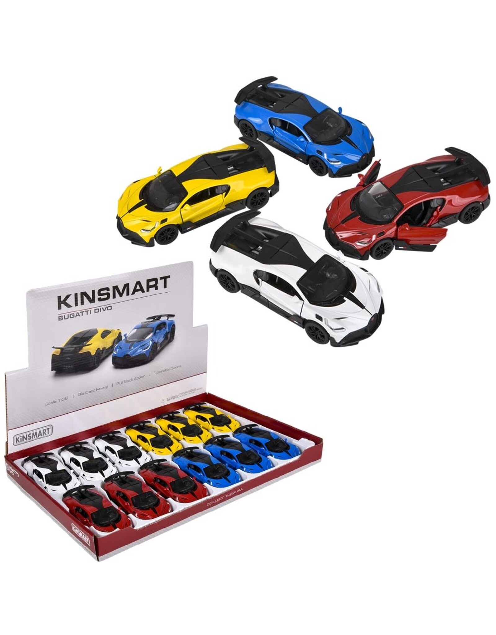 5" Die-Cast Pull Back Bugatti Divo