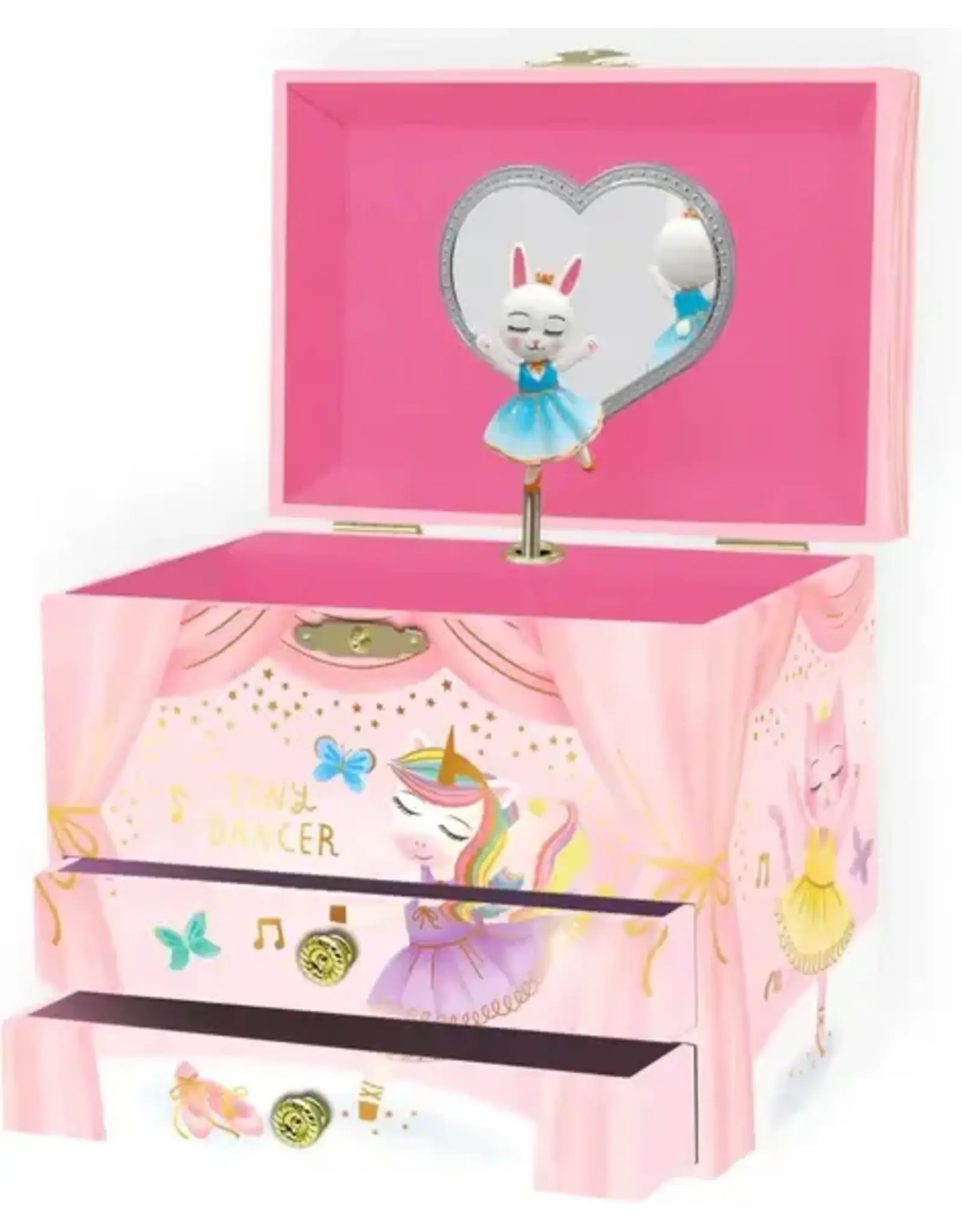Animal Ballerina Musical Jewelry Box 2-Drawer